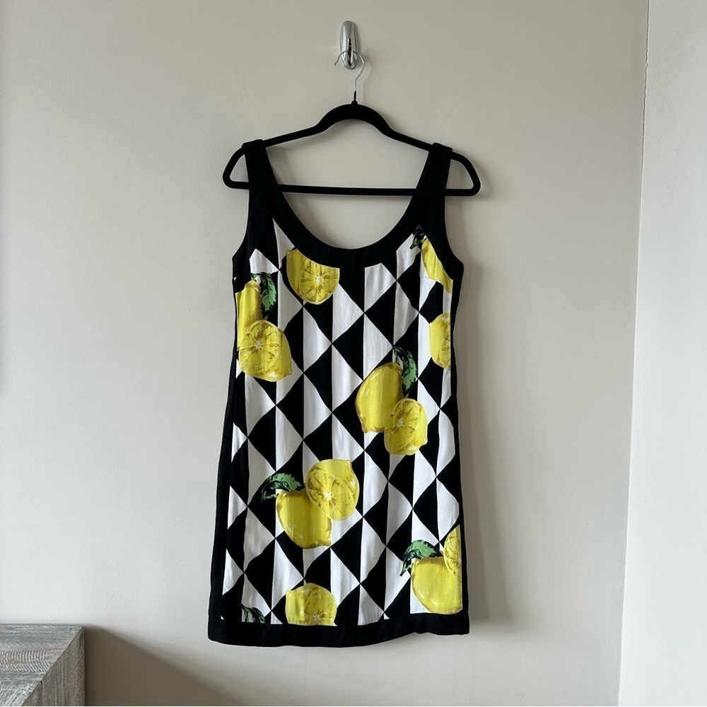 RARE Mica-90’s Oversized Lemon Print Shift Dress (Size:8)